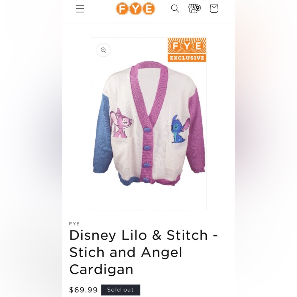 Disney Lilo & Stitch - Stich and Angel Cardigan